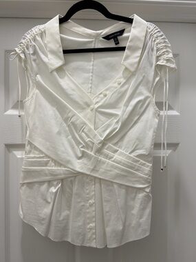 Karen Millen White Crossover Top